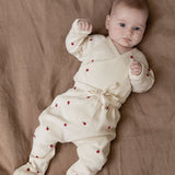 Nature Baby Footed Romper - Radish Print