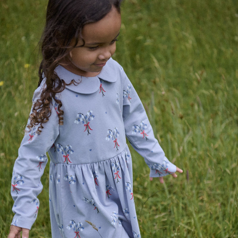 Nature Baby Agnes Dress - Bluebell Natural