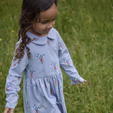 Nature Baby Agnes Dress - Bluebell Natural