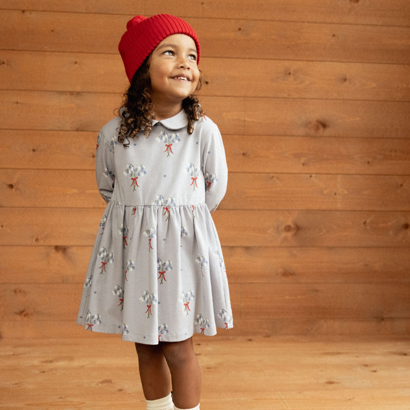Nature Baby Agnes Dress - Bluebell Natural