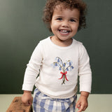 Nature Baby Long Sleeve Cloud Tee - Bluebell Natural