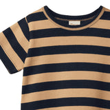 Nature Baby River Tee - Navy / Caramel Stripe