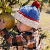Acorn Teddy Beanie - Blue/Red