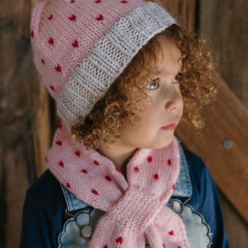 Acorn Cherry Cross Over Scarf - Pink