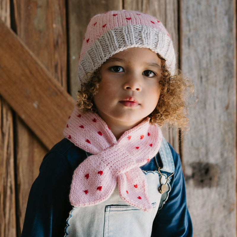 Acorn Cherry Cross Over Scarf - Pink