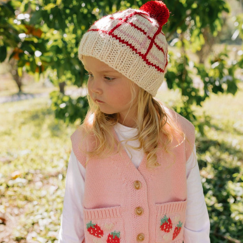 Acorn Merino Vest - Strawberry Fields