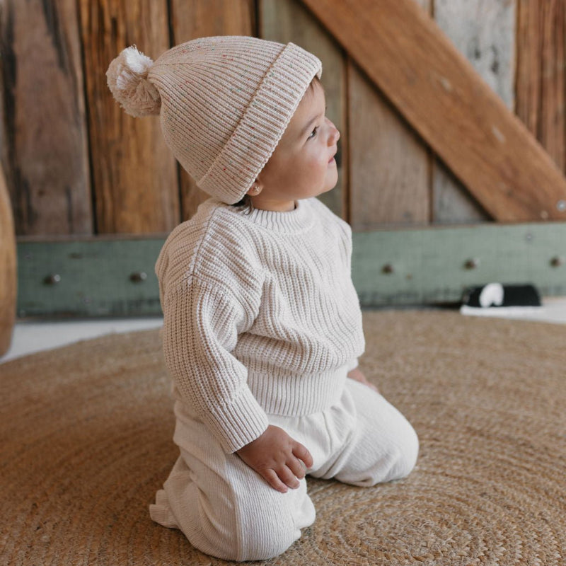 Acorn Stargaze Beanie - Cream Speckle