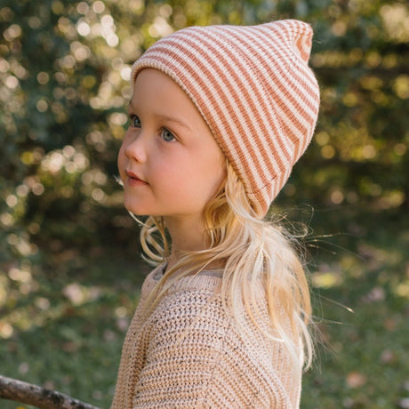 Acorn Berlin Merino Beanie - Biscuit/Cream Stripe