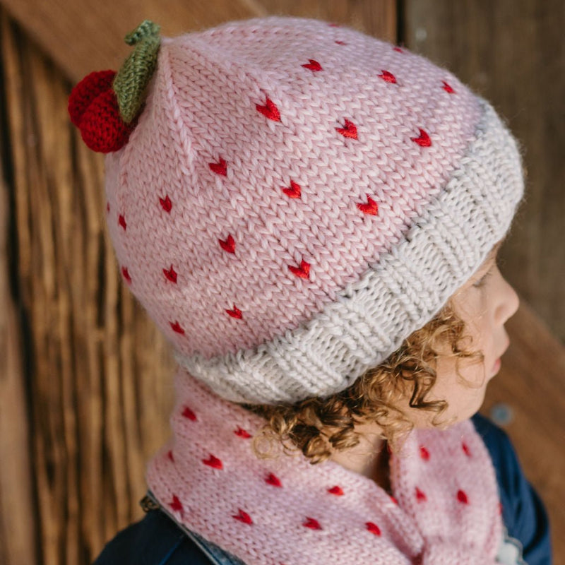 Acorn Cherry Beanie - Pink