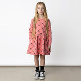 Minti Heart Diamonds Furry Dress - Pink