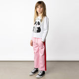 Minti Wide Leg Panel Trackies - Pink