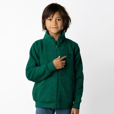 Minti Teddy Zip Up Bomber - Forest
