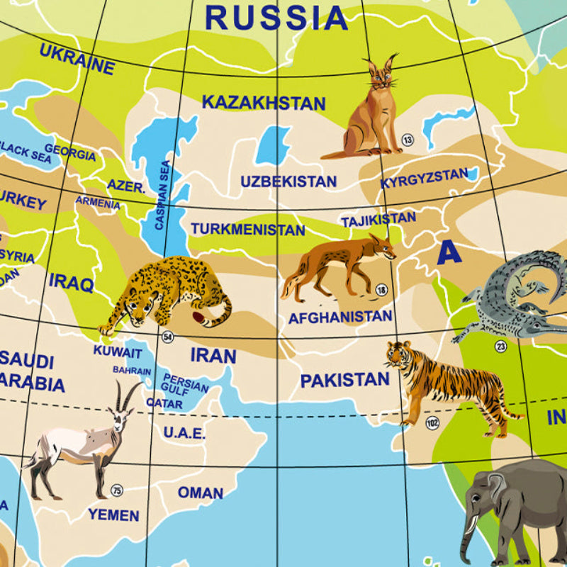 Tiger Tribe World Globe - Animal Planet 42cm