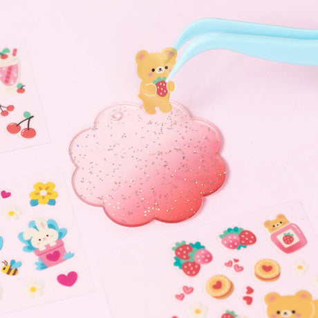 Tiger Tribe Sticker Craft Kit - Kawaii Bag Charms