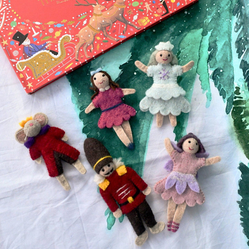 Tara Treasures Nutcracker Felt Finger Puppet Set