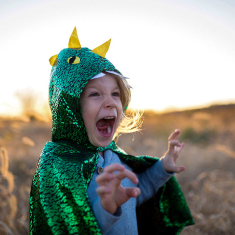 Metallic Green Dragon Cape 2-3