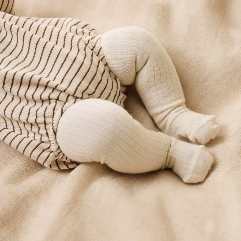 Wilson & Frenchy Organic Ribbed Tights - Buttermilk