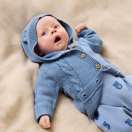 Wilson & Frenchy Knitted Cable Jacket - Frosted Blue