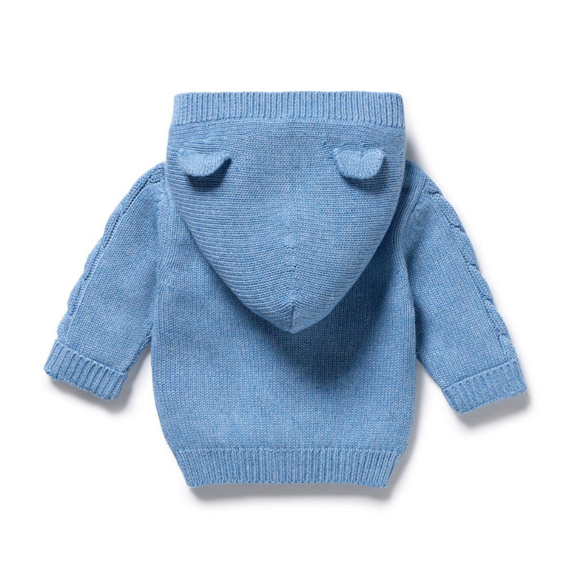 Wilson & Frenchy Knitted Cable Jacket - Frosted Blue