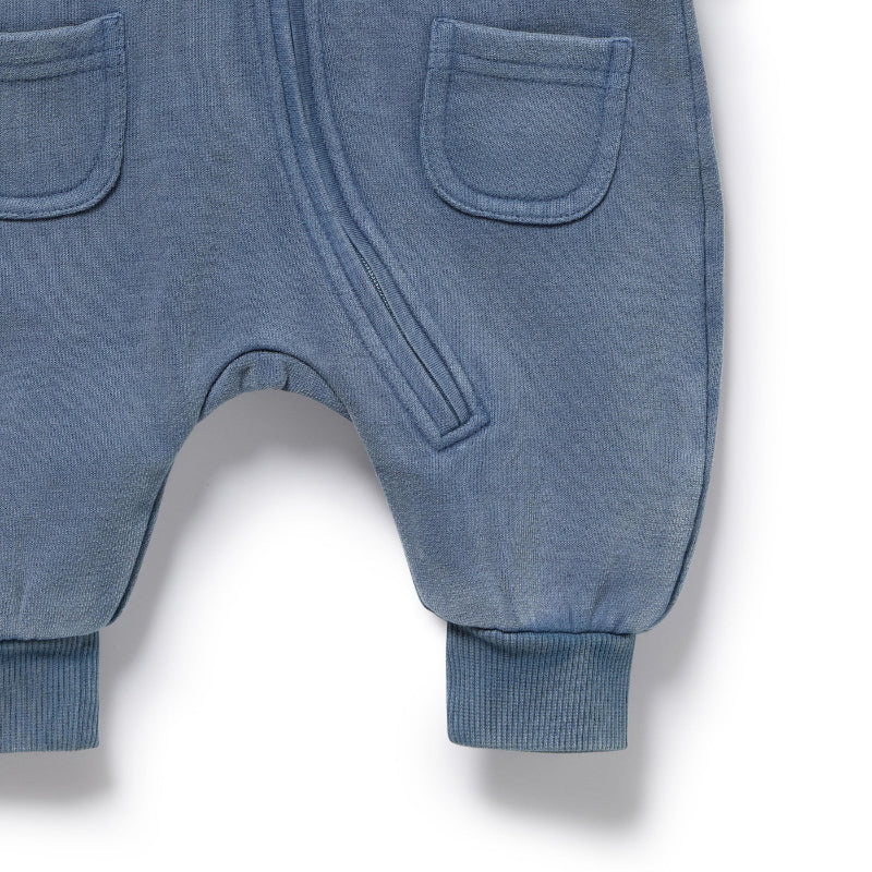 Wilson & Frenchy Terry Growsuit - Twilight Blue