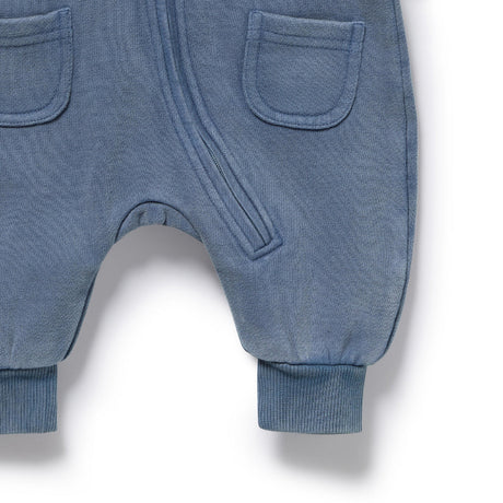Wilson & Frenchy Terry Growsuit - Twilight Blue