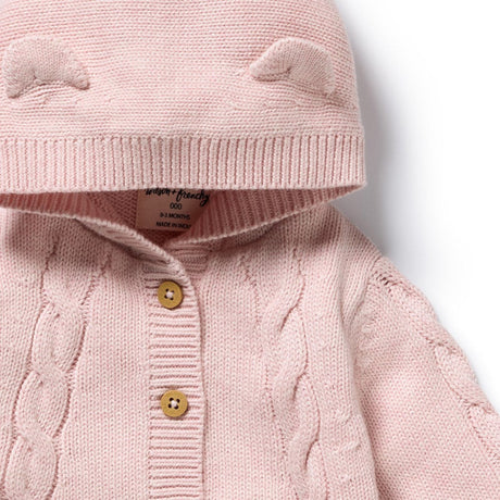 Wilson & Frenchy Knitted Cable Jacket - Marshmellow