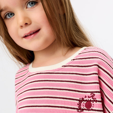 Goldie + Ace Waffle Stripe T-Shirt - Pink