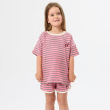 Goldie + Ace Waffle Stripe T-Shirt - Pink