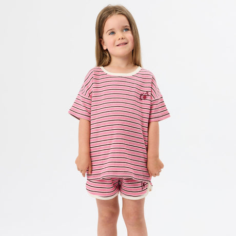 Goldie + Ace Waffle Stripe T-Shirt - Pink