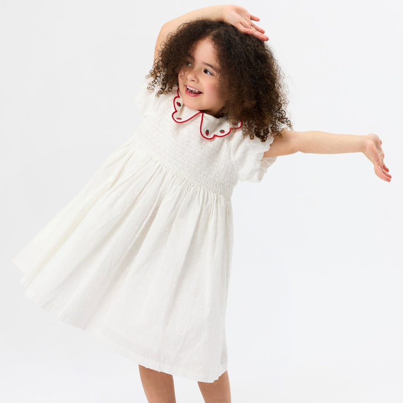 Goldie + Ace Flo Smocked Dress - Sweet Strawberry