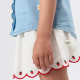 Goldie + Ace Scallop Hem Skirt - Strawberry
