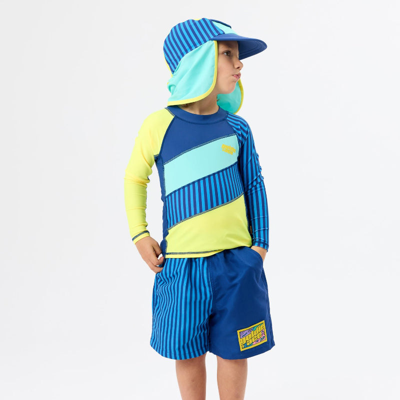 Goldie + Ace Stripe Panel Legionnaires Swim Hat
