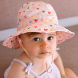 Acorn Infant Hat - Floating Hearts