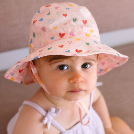 Acorn Infant Hat - Floating Hearts