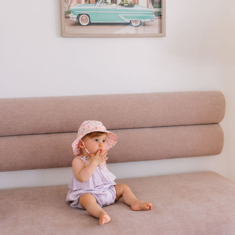 Acorn Infant Hat - Floating Hearts