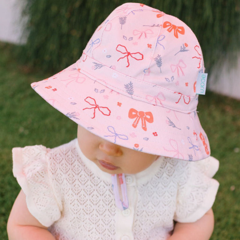 Acorn Sunhat - Little Bows Pink