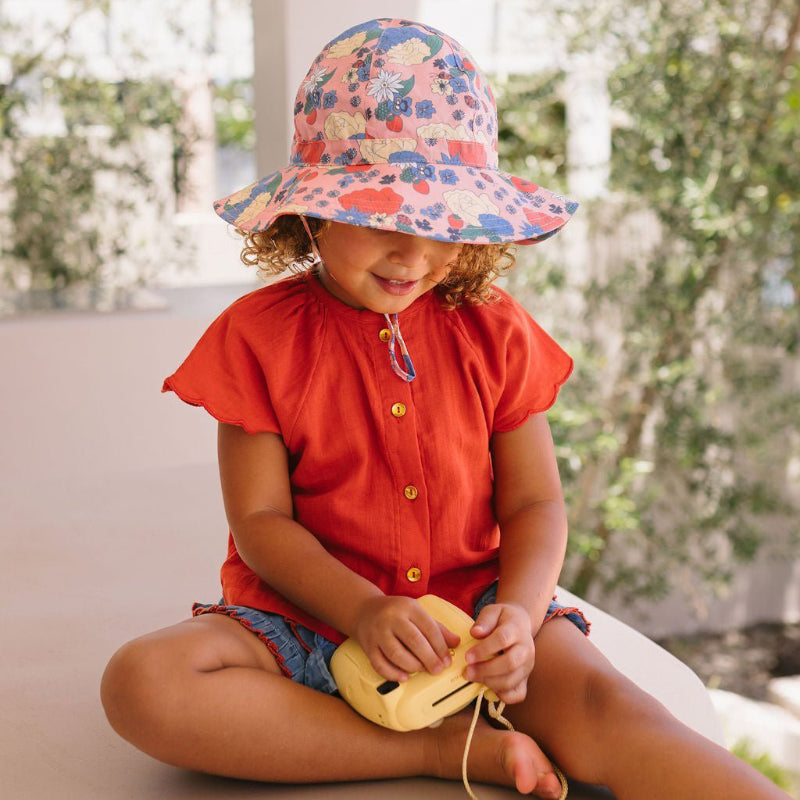 Acorn Sunhat - Berry Floral