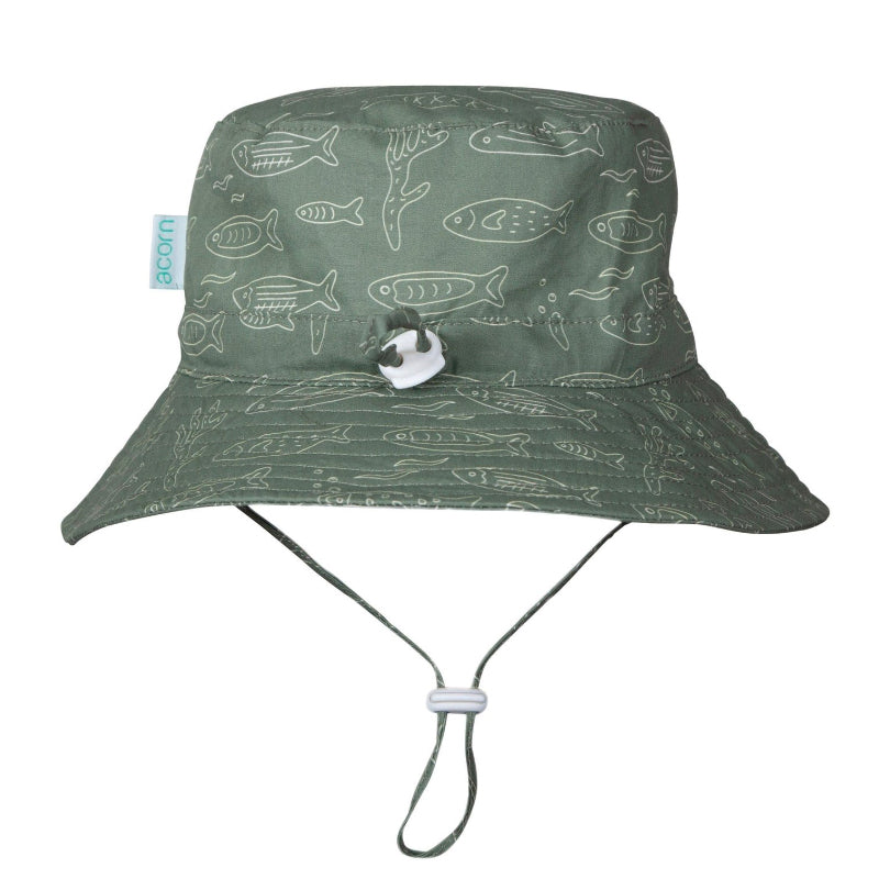 Acorn Wide Brim Hat - School of Fish