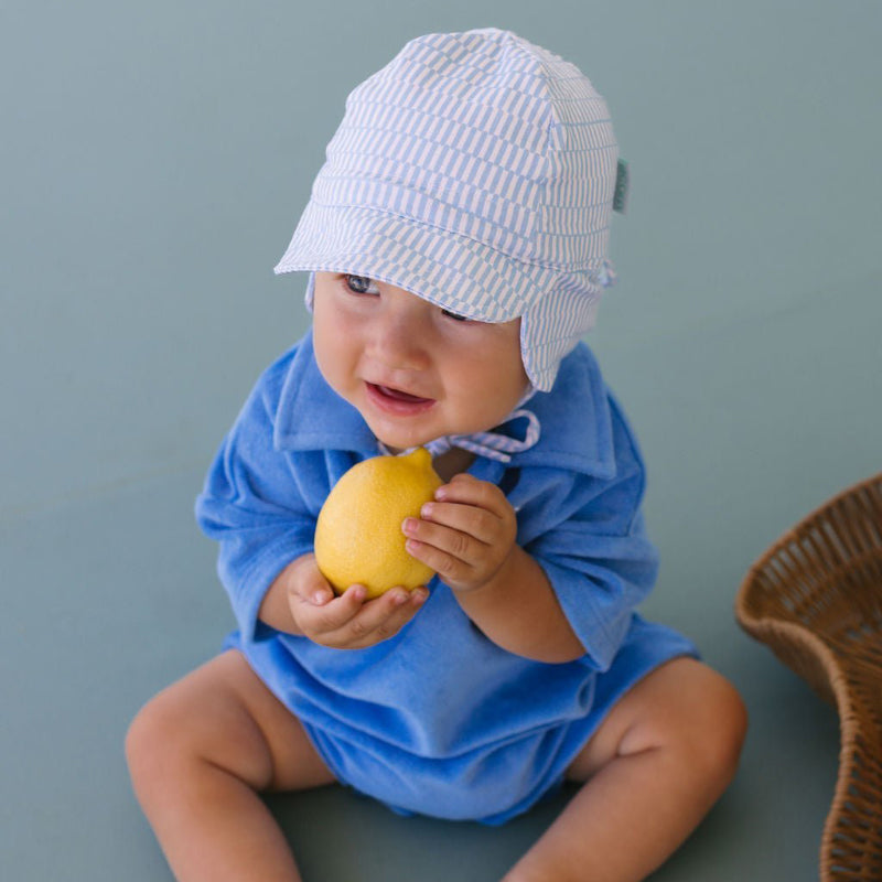 Acorn Jersey Flap Cap - Blue Sprinkle