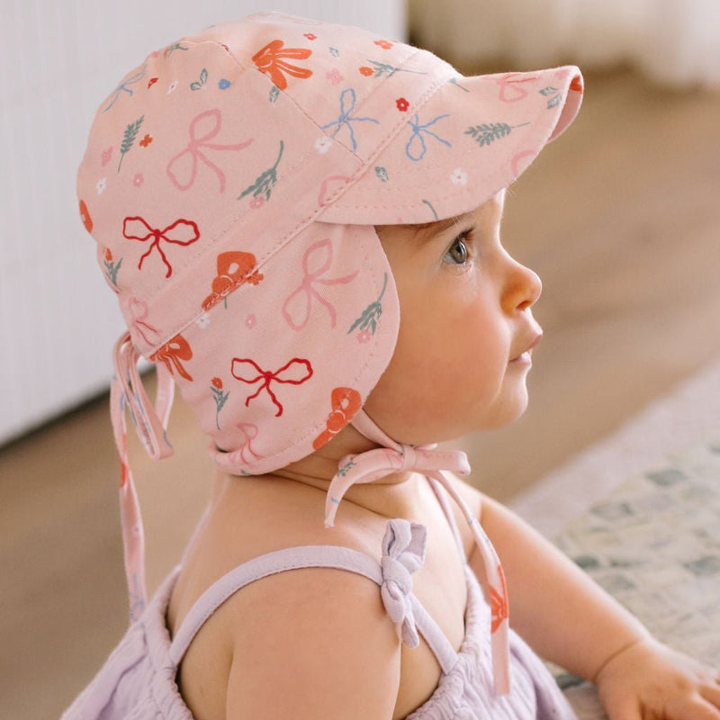 Acorn Jersey Flap Cap - Little Bows