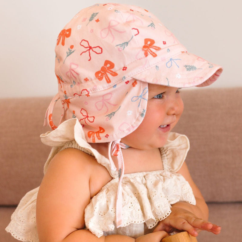 Acorn Jersey Flap Cap - Little Bows