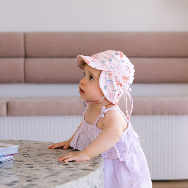 Acorn Jersey Flap Cap - Little Bows