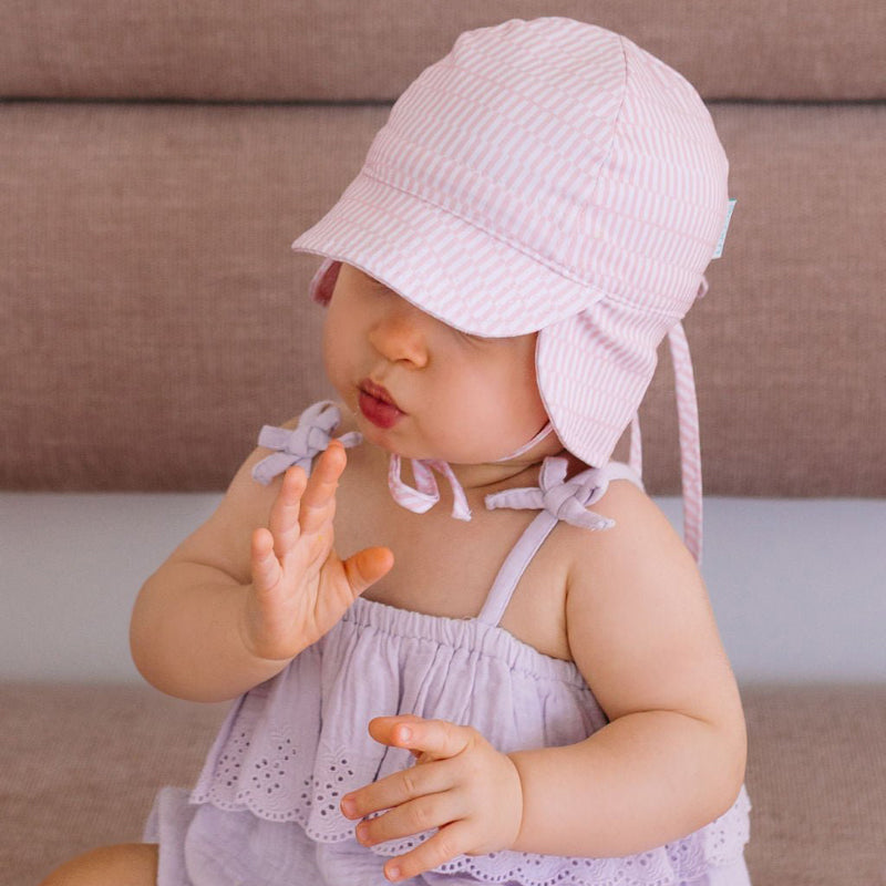 Acorn Jersey Flap Cap - Pink Sprinkle