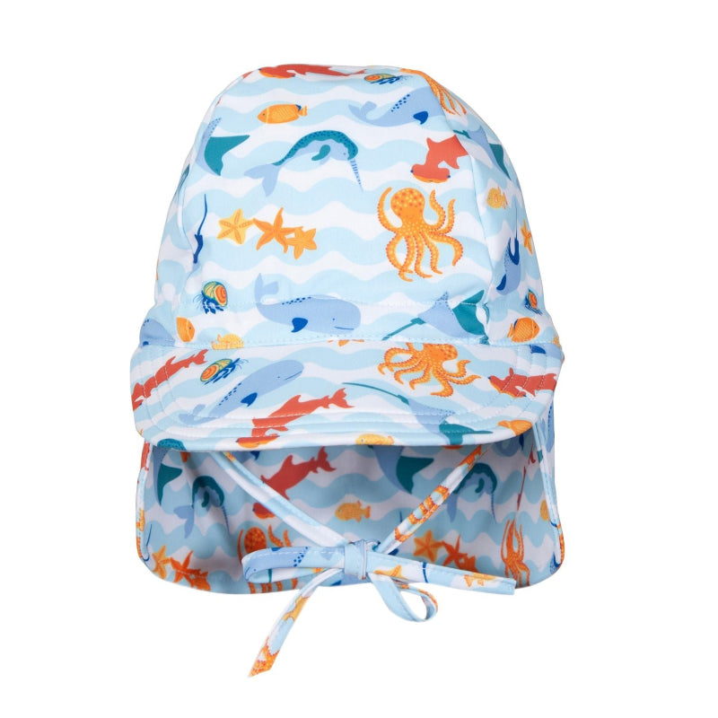 Acorn Swim Flap Cap - Under The Sea