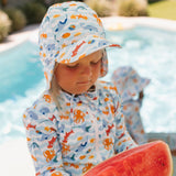 Acorn Swim Flap Cap - Under The Sea
