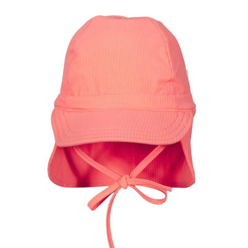 Acorn Swim Flap Cap - Neon Coral