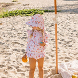 Acorn Swimsuit - Striped Posy