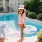 Acorn Swimming Suit - Pink Ripples