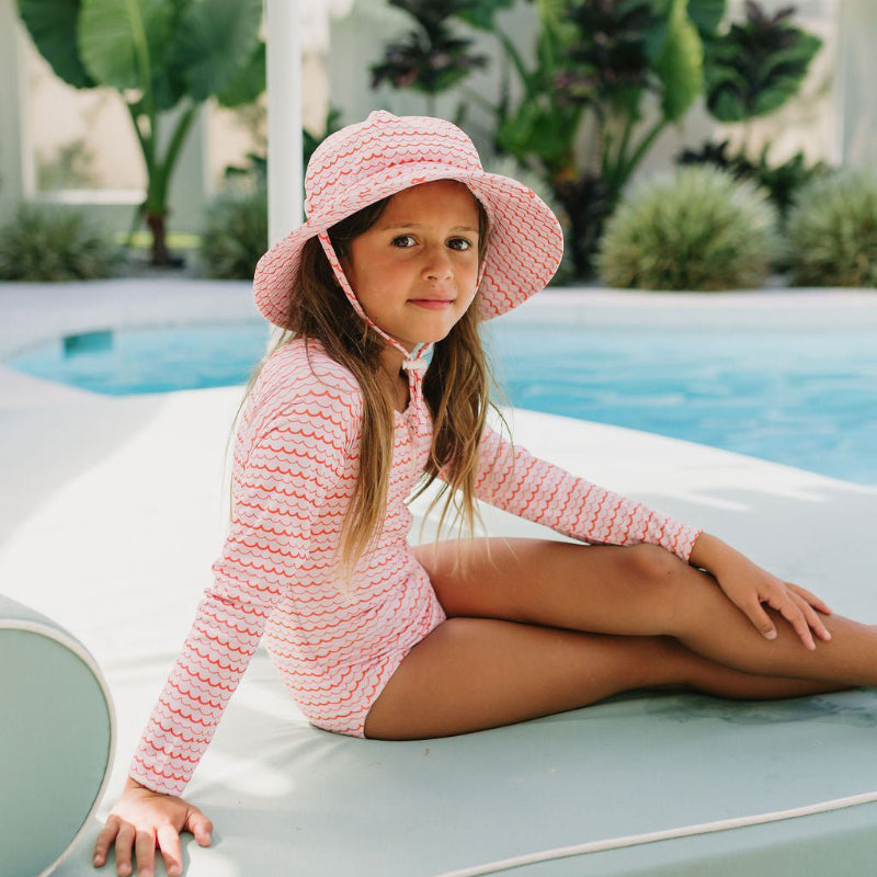 Acorn Swimming Suit - Pink Ripples