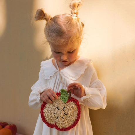 Acorn Straw Bag - Apple